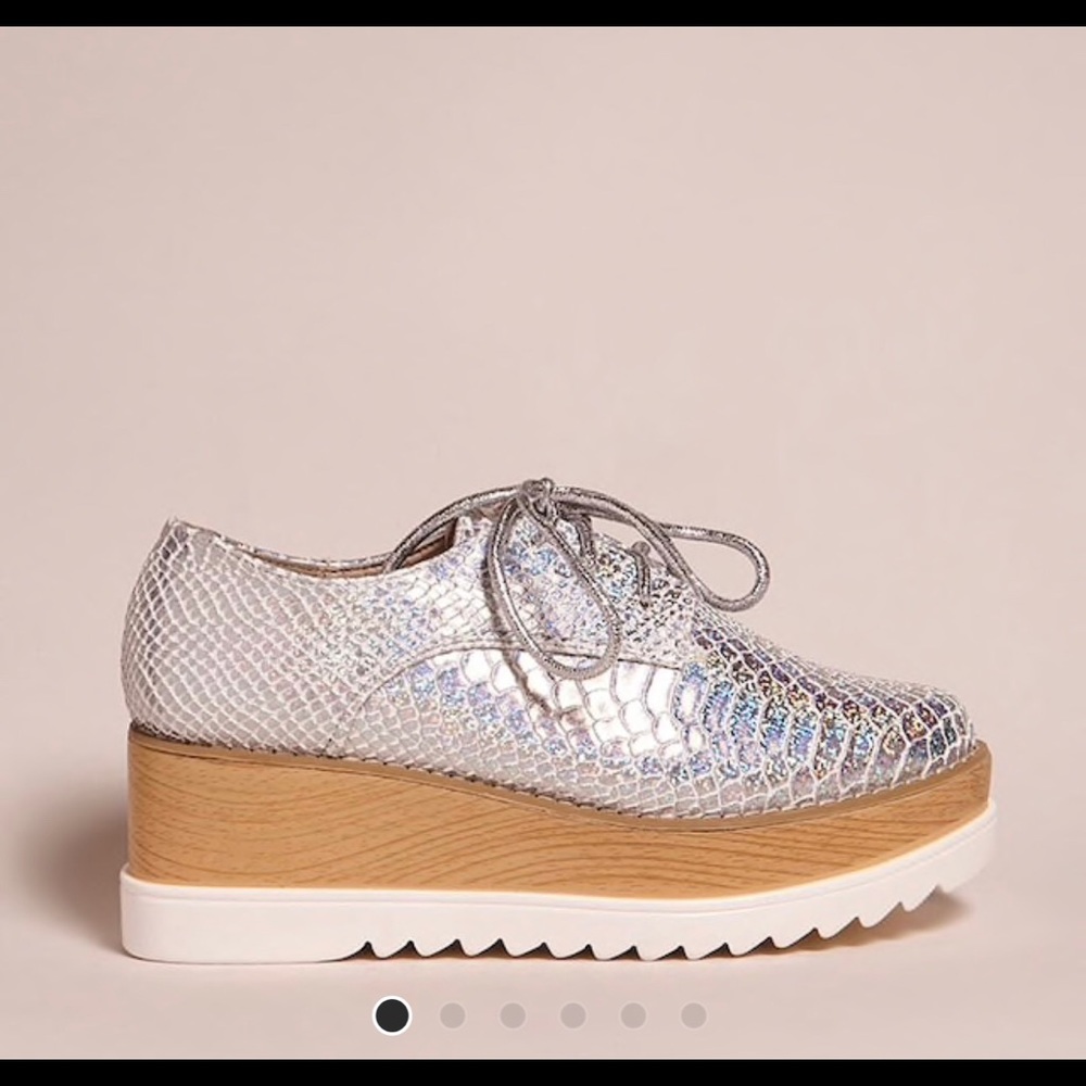 Silver metallic platforms